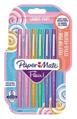 Fineliner Papermate Flair Candy Pop M 6 Stuks Assorti
