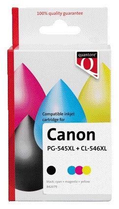 Inktcartridge Canon PG-545XL + CL-546XL Quantore Zwart & Kleur