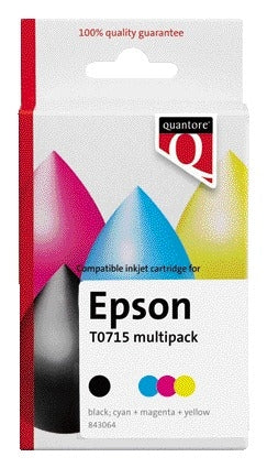 Inktcartridge Epson T071540 (zwart/kleur) - Gereconditioneerd