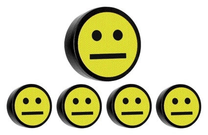 Magnetische impressiemagneet Smiley, 35mm geel