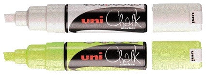 Uni-Ball Chalkmarker Schuine Punt 8.0mm wit - 2