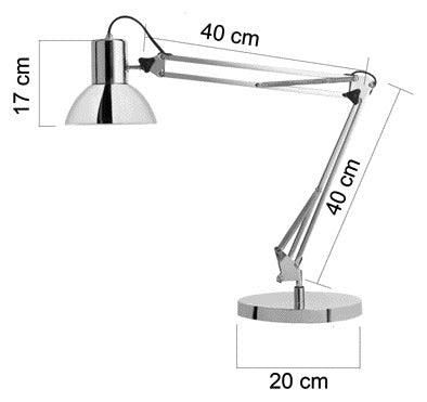 Bureaulamp Unilux Success LED Chroom met Verstelbare Arm - 2