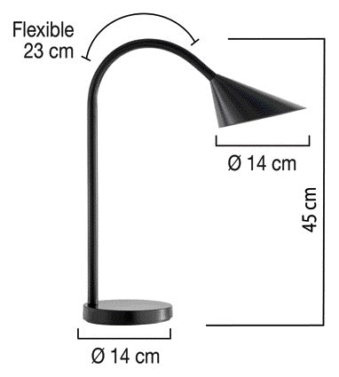 Unilux Sol LED bureaulamp, zwart, 4W, warmwit - 2