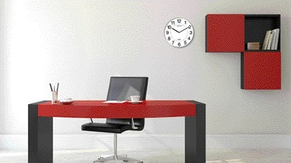 Wandklok Unilux Aria, 28,5 cm diameter, Zilvergrijs/Wit - 2