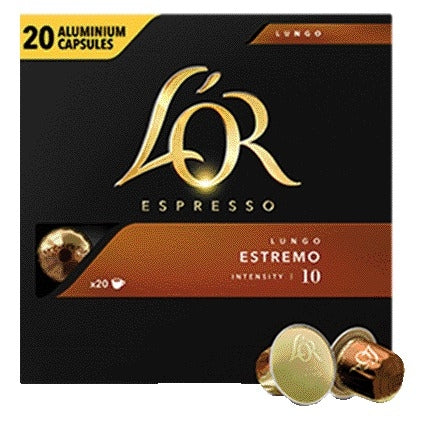 Koffiecups L'Or espresso Lungo Estremo 20st | Intense smaak en rijke aroma’s