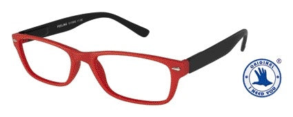 Leesbril I Need You +2.00dpt Feeling rood-zwart