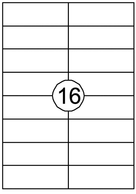 Quantore Zelfklevende A4 Etiketten 105x37 mm, 1600 stuks