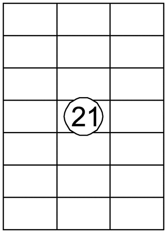 Quantore zelfklevende etiketten 70x42,3mm, 2100 stuks
