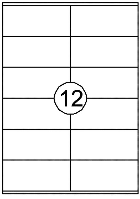 Quantore zelfklevende etiketten 105x48mm, 1200 stuks