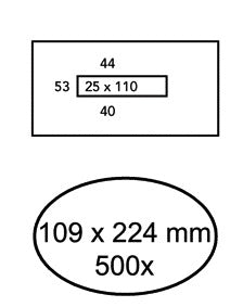 Envelop Quantore envelop venster 109x224mm 80g wit