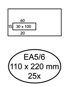 Quantore Venster Envelop C5/6 110x220mm 80g/m² FSC