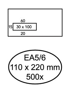 Hermes venster EA5/6 VL envelop 80g 500 stuks