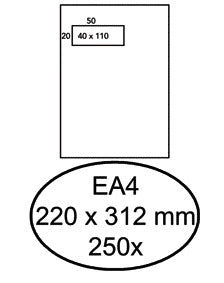 Envelop Hermes Akte EA4 220x312mm Wit FSC-gecertificeerd
