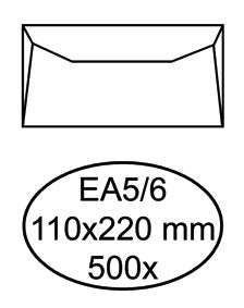 Envelop Hermes bank EA5/6 110x220 500 stuks wit, FSC-gecertificeerd