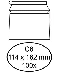 Envelop Quantore bank C6 114x162mm 80g/m² met zelfklevende sluiting