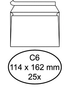 Envelop Quantore C6 114x162mm 80g met zelfklevende sluiting