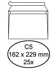 Envelop Quantore bank C5 162x229mm 80g/m² met zelfklevende sluiting