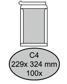 Envelop Quantore bordrug C4 229x324 mm 120 g/m² met zelfklevende sluiting