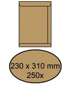 Envelop Akte IEZZY 230x310mm Zelfklevend Bruin 90g/m² (Gerecycled)