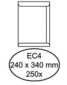 Envelop Quantore akte EC4 240x340mm 120g/m² met gegomde klep