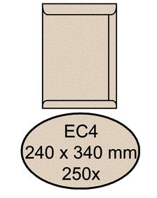 Envelop Quantore akte EC4 240x340mm 120g cremekraft