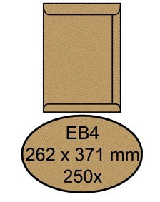 Envelop Quantore akte EB4 262x371 mm 100 g/m² bruin kraft
