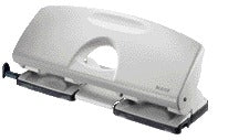 Leitz metalen perforator 4-gaats voor 25 vel papier, grijs