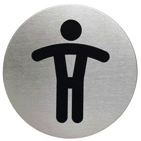 Informatiebord Pictogram Herentoilet Durabel Rond 83 mm