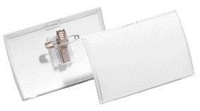 Click & Fold Badge 8214 met Vervangbare Insteekkaart en Clip 54x90mm