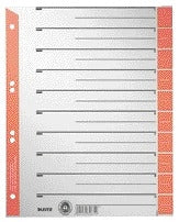 Scheidingsbladen Leitz 1652 Karton A4 230g Rood