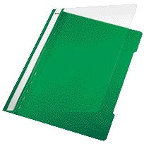 Leitz A4 PVC Snellechtmap in groen met identificatiestrook