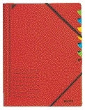 Leitz 3907 Sorteermap met 7 vakken, rood