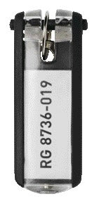 Durable Sleutellabel met Ring en Beschrijfbaar Venster Zwart