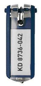Durable Sleutellabel met ring, blauw