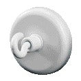 Haakmagneet 36mm 8kg wit, voor lichte ophangingen