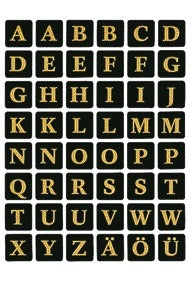 HERMA Etiket 4130 13x13mm letters A-Z zwart