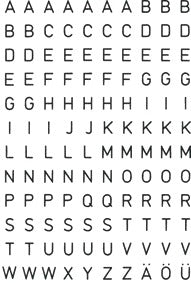 HERMA 4154 5mm letters A-Z zwart op transparant