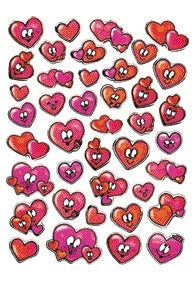 HERMA Hartjesstickers met ogen, zelfklevend, 50 stuks