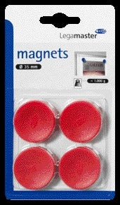 Ronde Magneet 30mm, 850gr, rood, voor whiteboards