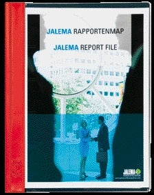 Rapportenmap Jalema met transparant voorblad en insteekvak Rood