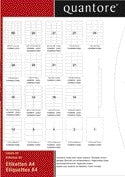 Quantore zelfklevende etiketten 63,5x33,9mm, 2400 stuks - 2