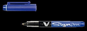 Pilot V Sign fineliner 0,6 mm blauw, waterproof