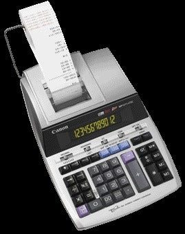 Canon MP1211-LTSC 12-Cijferige Rekenmachine met Inktrolprinter en Zilvermetsic Afwerking