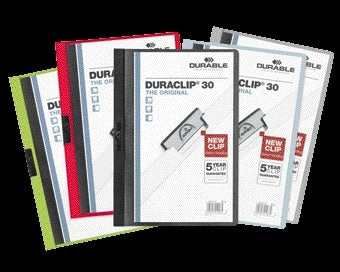 Durable Klemmap A4 assorti, 3mm capaciteit, metalen klem