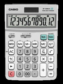 Casio DF-120 ECO 12-Cijferige Rekenmachine met Recycled Kunststof