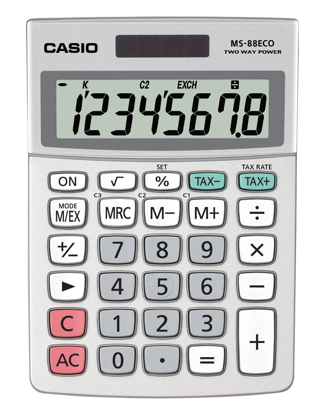 Casio MS-88ECO 8-Cijferige Rekenmachine met Groot Display