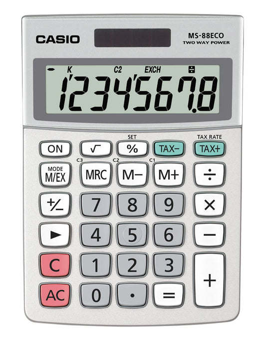 Casio MS-88ECO 8-Cijferige Rekenmachine met Groot Display