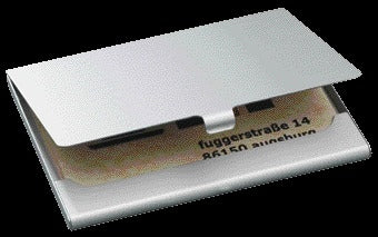 Sigel 15-kaarten Etui 91x58 mm Mat Zilver