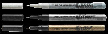 pilot Super SC-W fineliner 0,5mm wit, permanent en watervast - 2