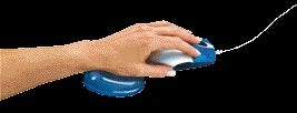 POLSSTEUN Fellowes Handpalm Crystal Gel Blauw - Ergonomisch en Transparant